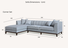 Aluxo Cooper Left Hand Corner Group in Dolphin Boucle - Furniture One Shop