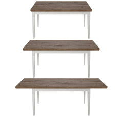 Evora Wooden Extending Dining Table in Abisko Ash and Oak Lefkas 160-240cm - Furniture One Shop