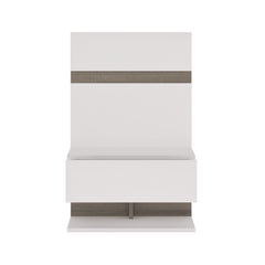 Chelsea Bedroom Bedside Extension for bed in white with an Truffle Oak Trim - Furniture One Shop