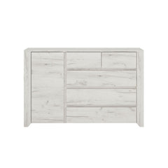 Angel Wooden 1 Door 5 Drawers Sideboard - Furniture One Shop