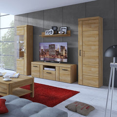 Cortina Tall Right Handed Storage Cabinet in Grandson Oak - Furniture One Shop