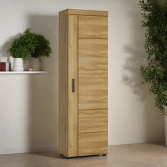 Cortina Tall Right Handed Storage Cabinet in Grandson Oak - Furniture One Shop