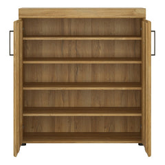 Cortina Wooden 2 Doors Shoe Storage Cabinet in Grandson Oak - Furniture One Shop