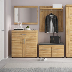 Cortina Wooden 2 Doors Shoe Storage Cabinet in Grandson Oak - Furniture One Shop