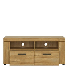 Cortina Wooden 2 Drawers TV Stand in Grandson Oak - Furniture One Shop