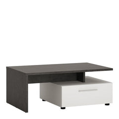 Zingaro Wooden Storage Coffee Table in Slate Grey and Alpine White - Furniture One Shop