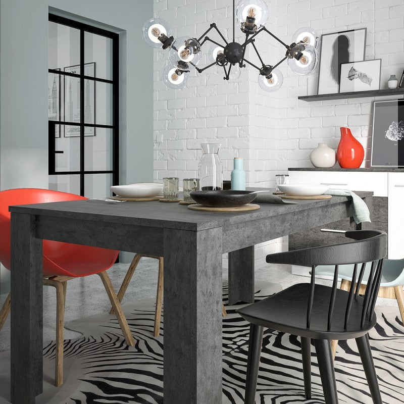 Zingaro Wooden Extending Dining Table in Slate Grey