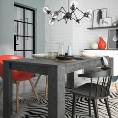 Zingaro Wooden Extending Dining Table in Slate Grey - Furniture One Shop
