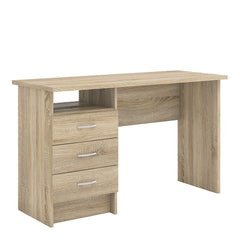 Function Plus Desk 3 Drawers in Oak - Furniture One Shop