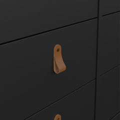 Barcelona Double Dresser 4+4 Drawers in Matt Black - Furniture One Shop