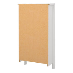 Barcelona Shoe Cabinet 2 Flip Down Doors in White - Furniture One Shop