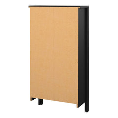 Barcelona Shoe Cabinet 2 Flip Down Doors in Matt Black - Furniture One Shop