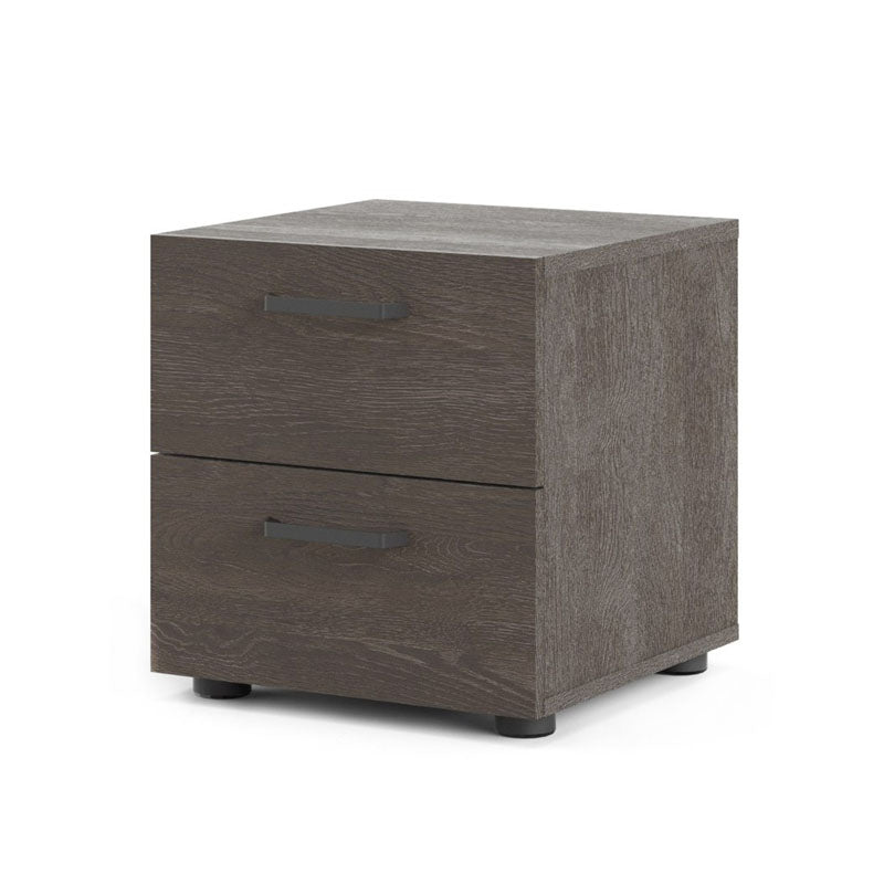 Dallaz Nightstand 2 drawers in Rovere Gessato Dark Oak