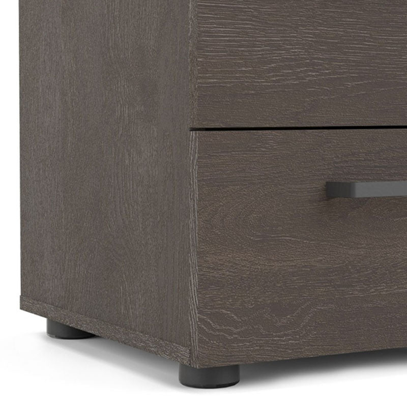 Dallaz Nightstand 2 drawers in Rovere Gessato Dark Oak