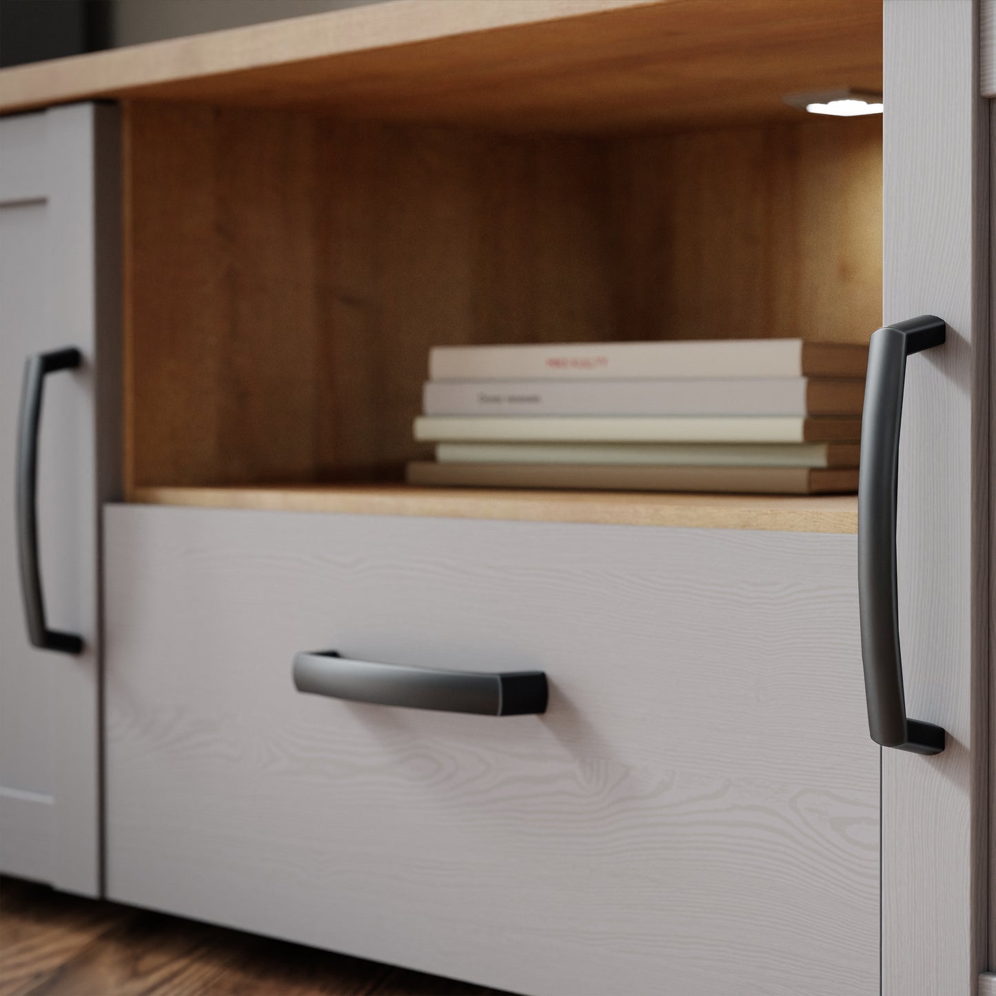 Bohol 2 Door 1 Drawer TV Unit in Riviera Oak/Grey Oak
