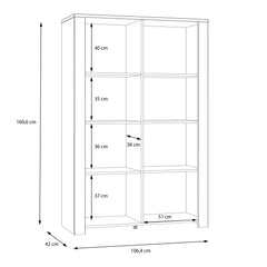 Bohol 2 Door Display Cabinet in Riviera Oak/Grey Oak - Furniture One Shop