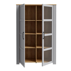 Bohol 2 Door Display Cabinet in Riviera Oak/Grey Oak - Furniture One Shop