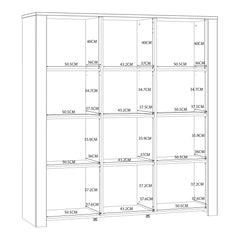 Bohol 3 Door Large Display Cabinet in Riviera Oak/White - Furniture One Shop