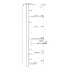 Bohol 2 Door 1 Drawer Narrow Display Cabinet in Riviera Oak/White - Furniture One Shop