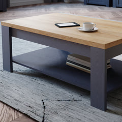Bohol Coffee Table in Riviera Oak/Navy - Furniture One Shop