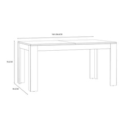 Bohol Extending Dining Table in Riviera Oak/Grey Oak - Furniture One Shop