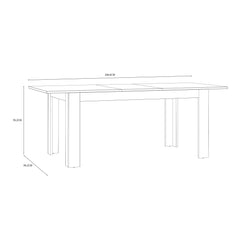 Bohol Extending Dining Table in Riviera Oak/Grey Oak - Furniture One Shop
