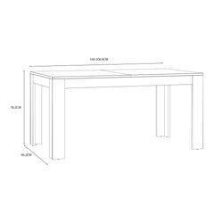 Bohol Extending Dining Table in Riviera Oak/White - Furniture One Shop