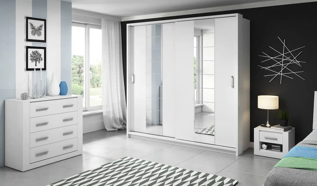 Arti AR-14 Large Wardrobe With 2 Sliding Doors in Matt White