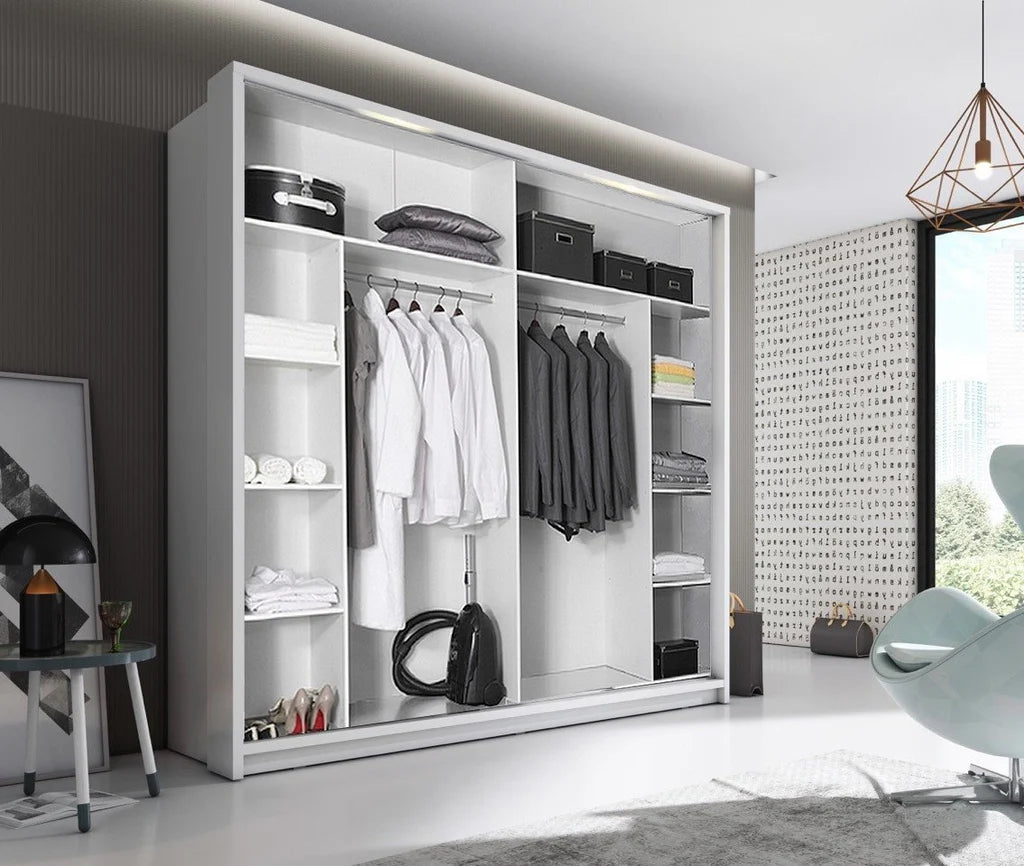 Arti AR-14 Large Wardrobe With 2 Sliding Doors in Matt White