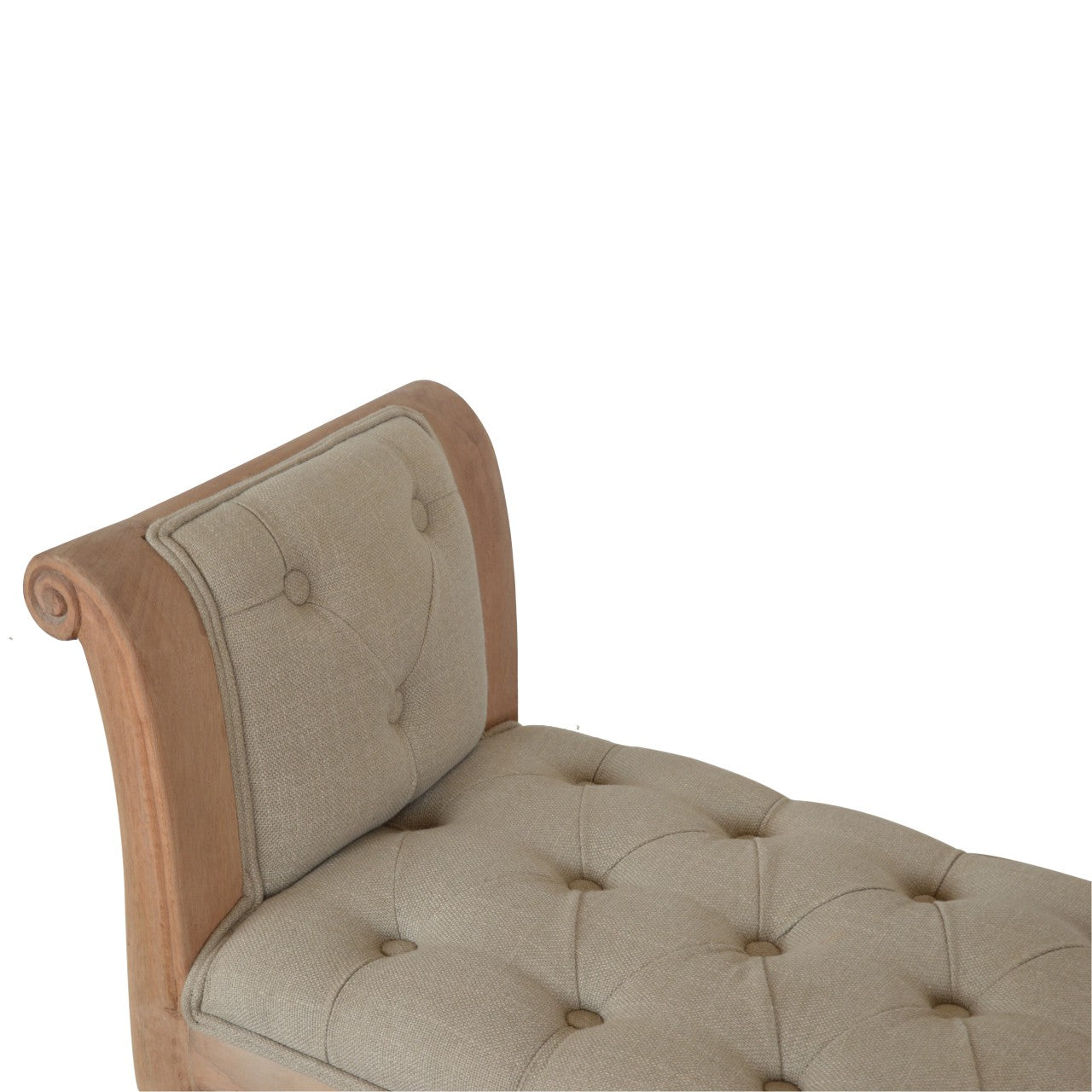 Cuisine Chaise Carved French Style Mud Linen Bench