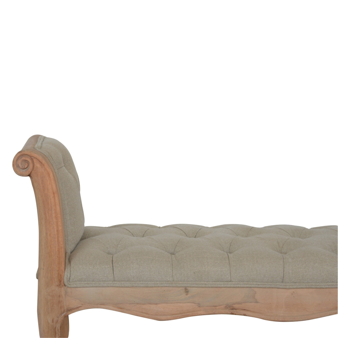 Cuisine Chaise Carved French Style Mud Linen Bench