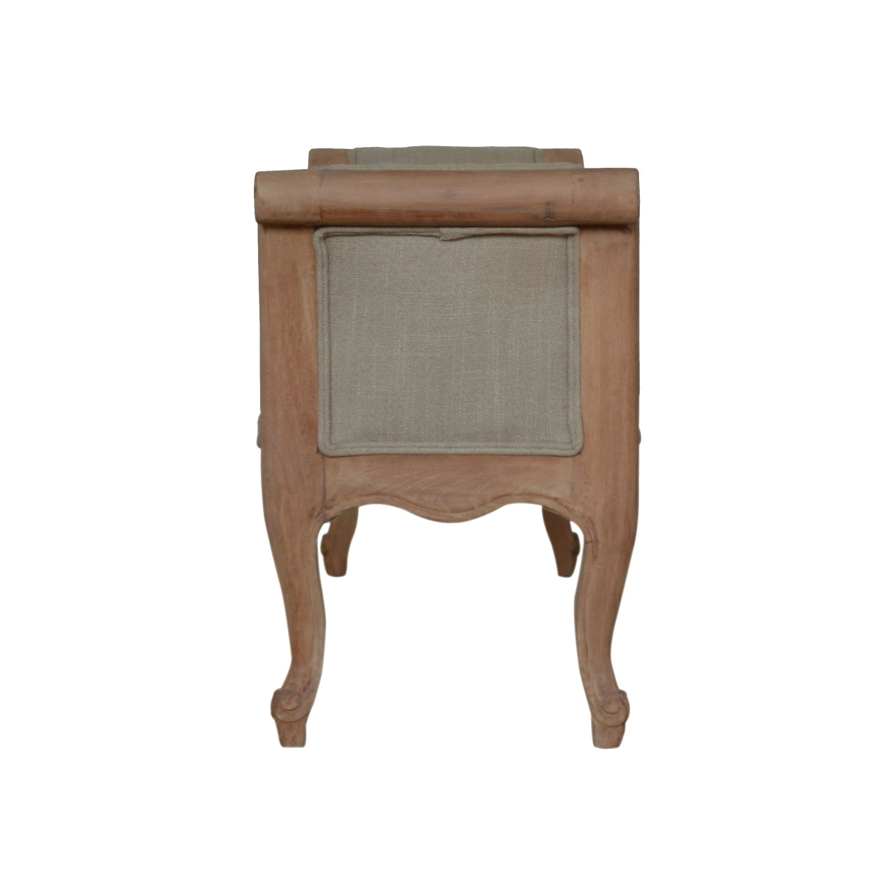 Cuisine Chaise Carved French Style Mud Linen Bench