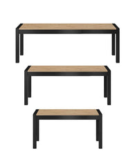 Aktiv Wooden Extending Dining Table in Oak Taurus and Black Matt - 160cm