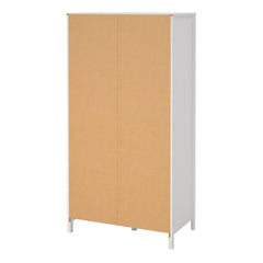 Barcelona Wardrobe with 1 Door 1 Mirror Door 2 Drawers in White - Furniture One Shop