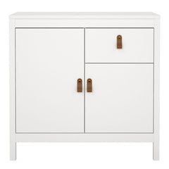 Barcelona Sideboard 2 Doors 1 Drawer in White - Furniture One Shop