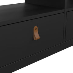 Barcelona TV Unit 3 Drawers in Matt Black - Furniture One Shop