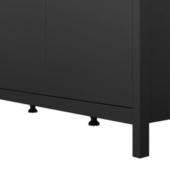 Barcelona Wardrobe with 3 Doors in Matt Black - Furniture One Shop
