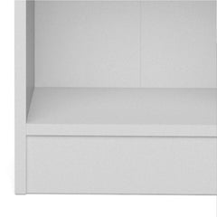 Basic Low Narrow Bookcase (2 Shelves) in White - Furniture One Shop