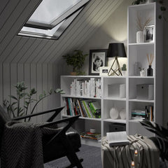 Basic Low Wide Bookcase (2 Shelves) in White - Furniture One Shop