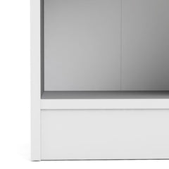 Basic Tall Narrow Bookcase (4 Shelves) in White - Furniture One Shop