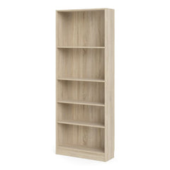 Basic Tall Wide Bookcase (4 Shelves) in Oak - Furniture One Shop
