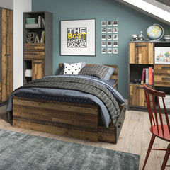 Brooklyn Single Bed 120 cm in Walnut - Furniture One Shop