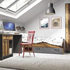 Brooklyn Single Bed 90 cm in Walnut - Furniture One Shop