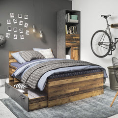 Brooklyn Underbed Drawer in Walnut and Dark Matera Grey - Furniture One Shop