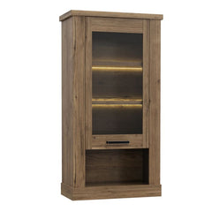 Corona Wall Display cabinet in Tabak Oak - Furniture One Shop