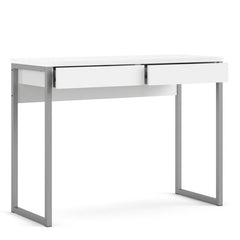 Function Plus Desk 2 Drawers in White High Gloss - Furniture One Shop