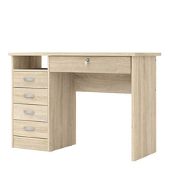 Function Plus Desk 5 Drawers in Oak - Furniture One Shop