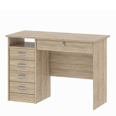 Function Plus Desk 5 Drawers in Oak - Furniture One Shop