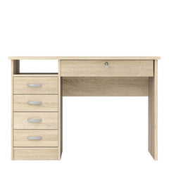 Function Plus Desk 5 Drawers in Oak - Furniture One Shop