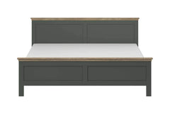 Evora Wooden Super King Size Bed in Green and Oak Lefkas - Furniture One Shop